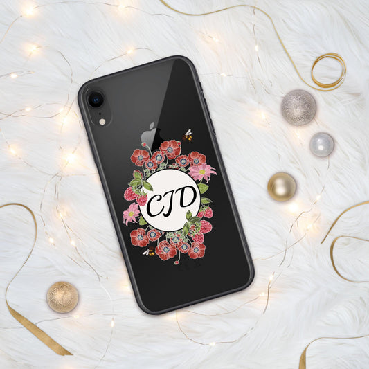 Personalized Phone case, Raspberry and Poppy Flowers for IPhone 16 pro max, Cottage Core IPhone Case, Custom phone Case with personalization