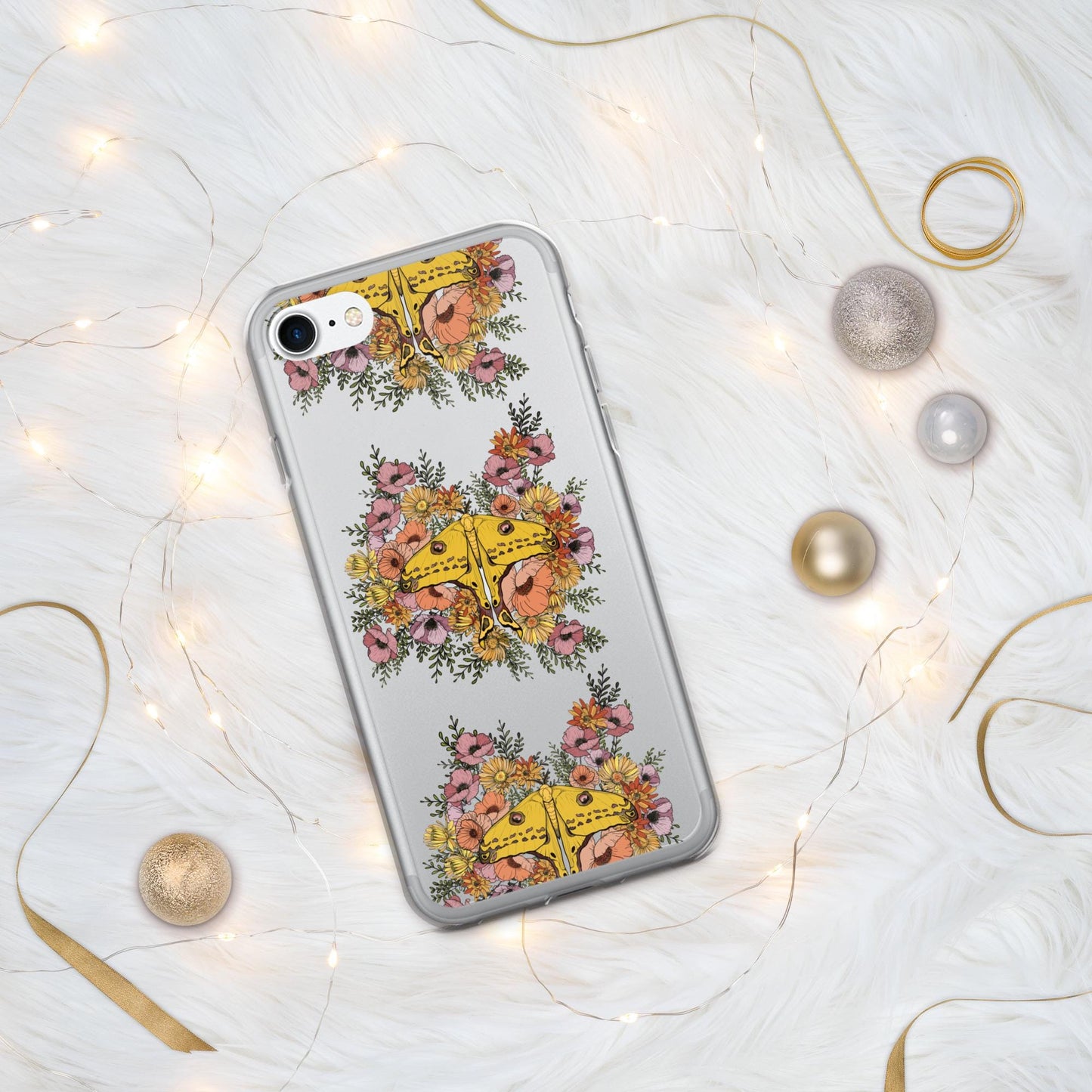 Virgo Zodiac Clear Case for iPhone, iPhone 15 pro max,, Moth phone case, Floral, Unique IPhone XR, butterfly phone, Insect Phone 16 Case