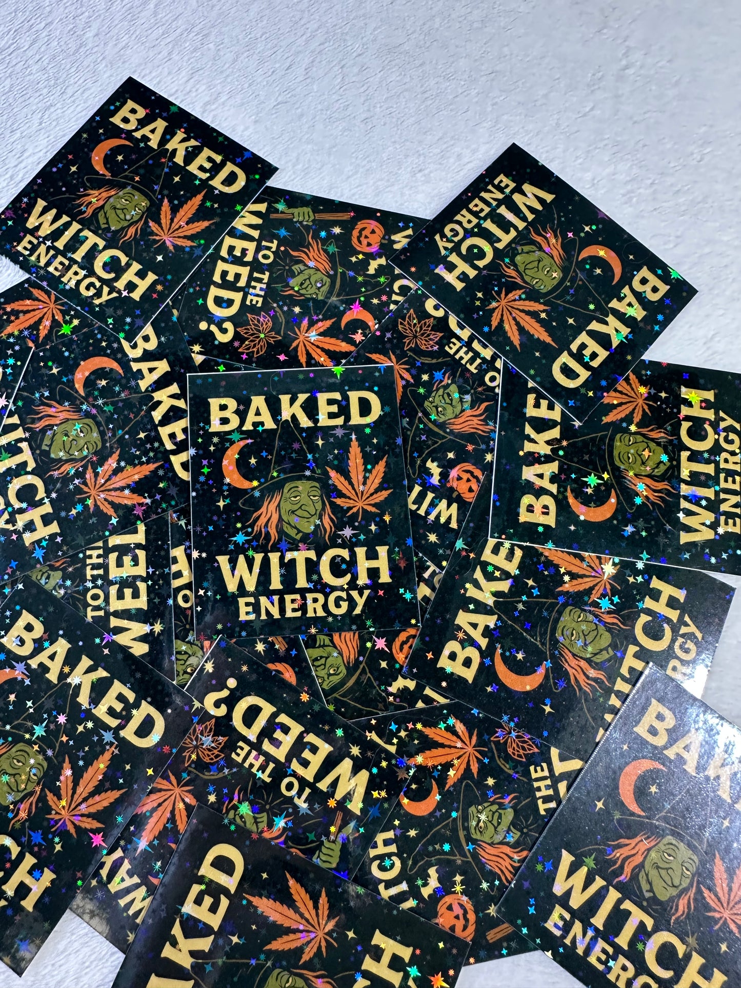 Baked Witch Energy, Funny Weed Sticker, Funny Halloween adult stickers, Stoner gifts for him, stickers for adults, funny adult gift