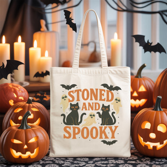 Stoner Halloween Tote, Stoned and Spooky Bag