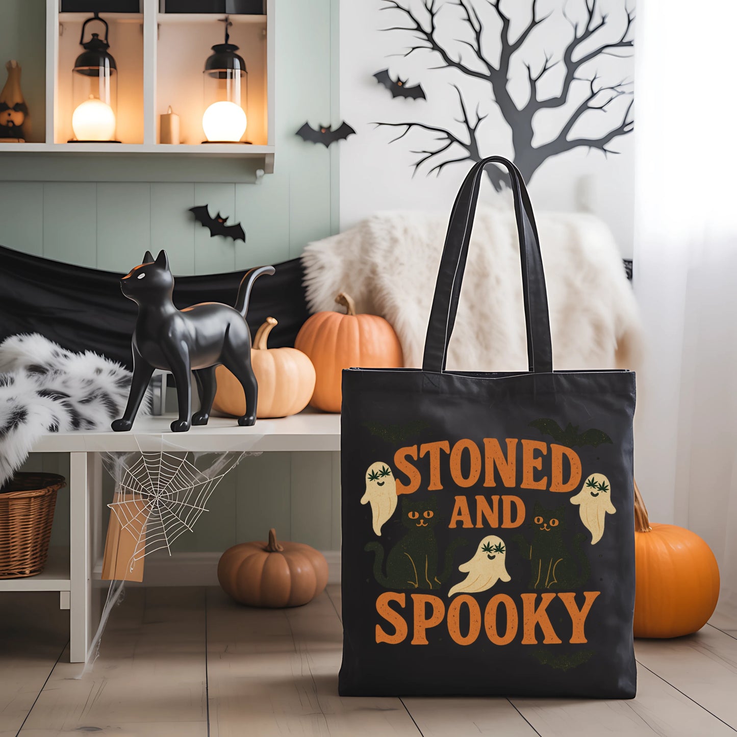 Stoner Halloween Tote, Stoned and Spooky Bag
