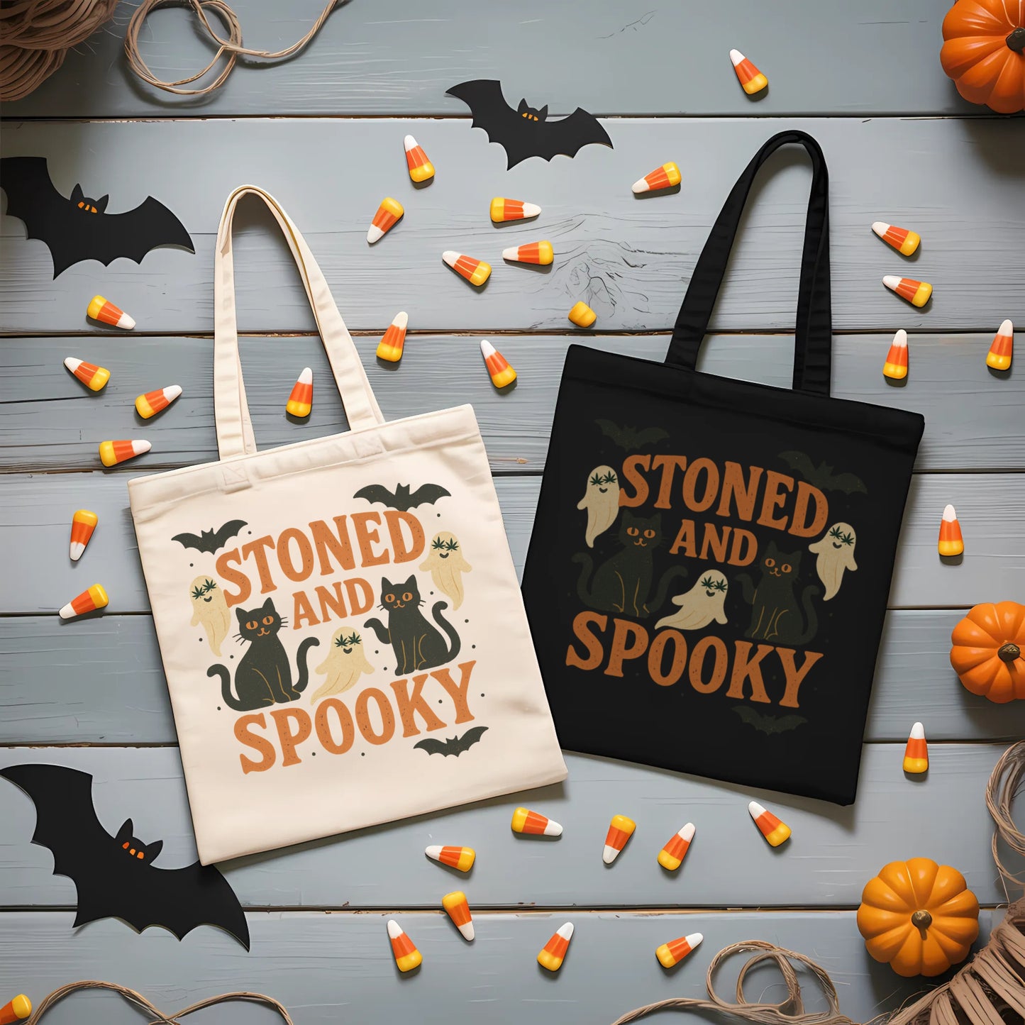 Stoner Halloween Tote, Stoned and Spooky Bag