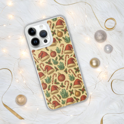 Christmas Santa Crystal IPhone Case, Vintage Holiday IPhone 17 pro max Cover,