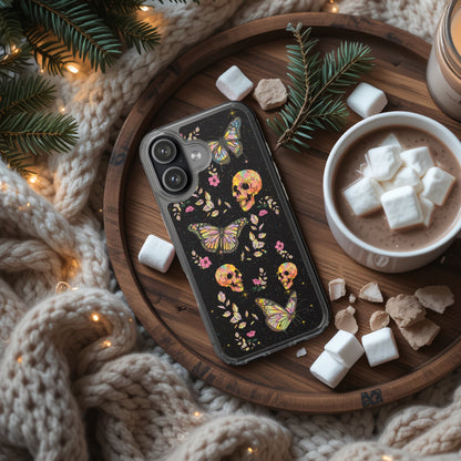 Butterfly Halloween Neon Skull Phone Case | Stoner Moon