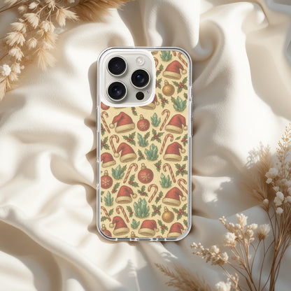 Christmas Santa Crystal IPhone Case, Vintage Holiday IPhone 17 pro max Cover,