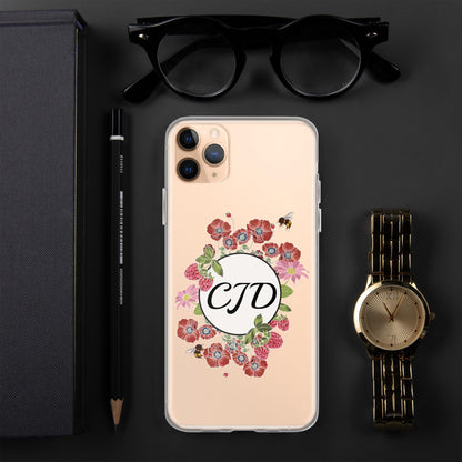 Personalized Phone case, Raspberry and Poppy Flowers for IPhone 16 pro max, Cottage Core IPhone Case, Custom phone Case with personalization
