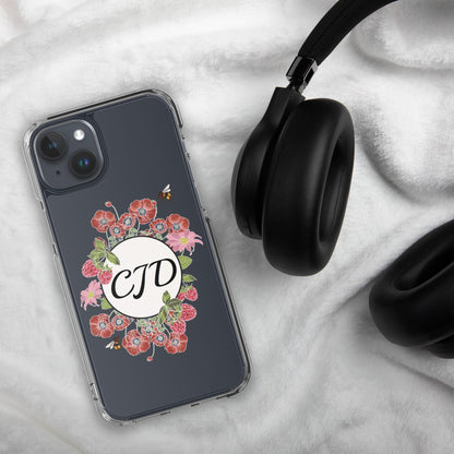 Personalized Phone case, Raspberry and Poppy Flowers for IPhone 16 pro max, Cottage Core IPhone Case, Custom phone Case with personalization