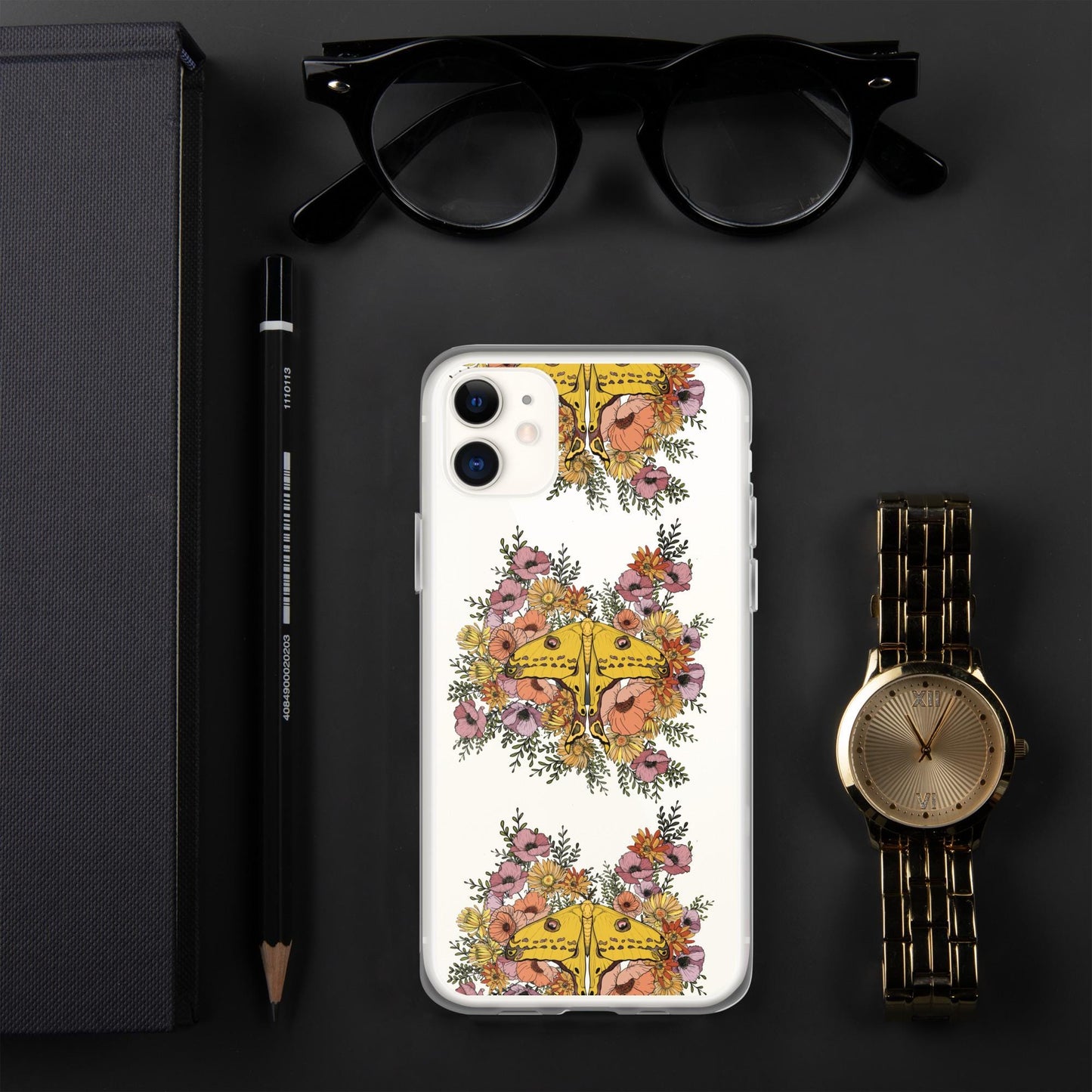 Virgo Zodiac Clear Case for iPhone, iPhone 15 pro max,, Moth phone case, Floral, Unique IPhone XR, butterfly phone, Insect Phone 16 Case