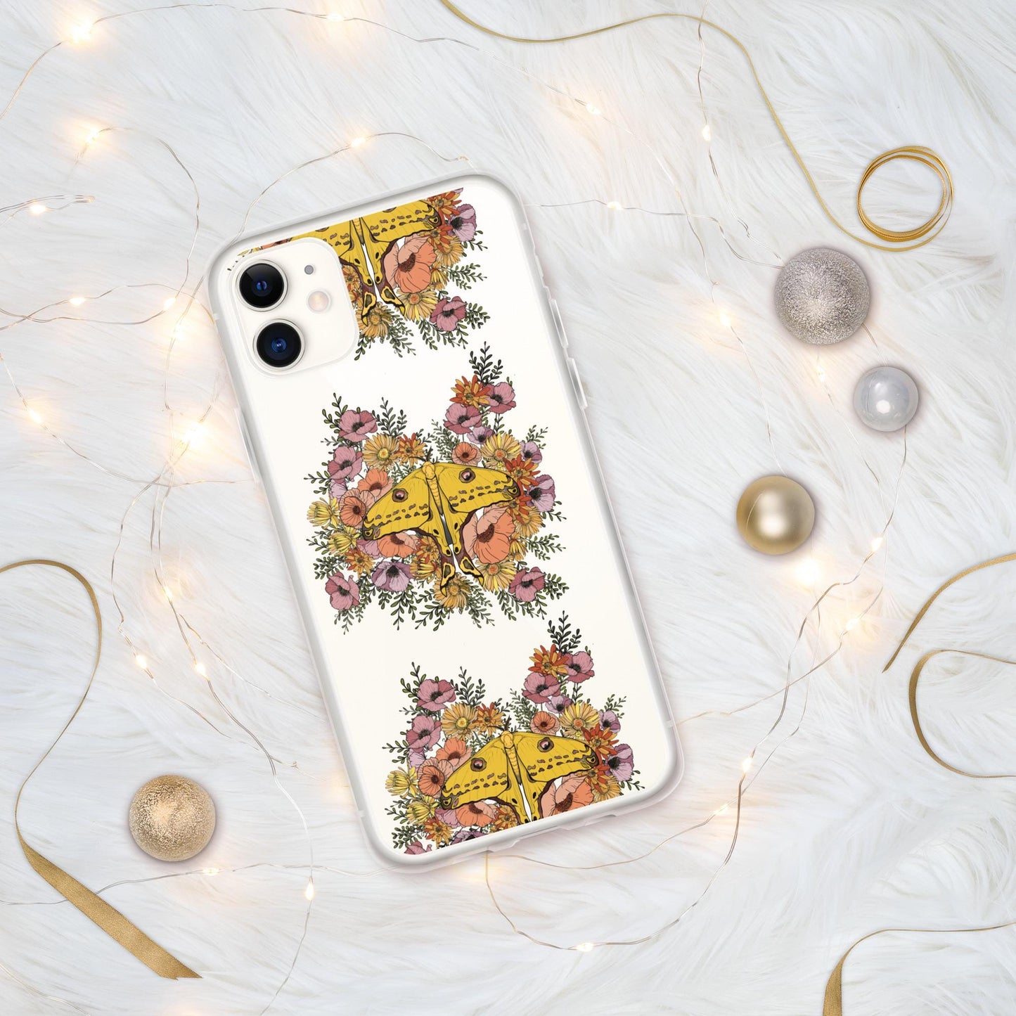 Virgo Zodiac Clear Case for iPhone, iPhone 15 pro max,, Moth phone case, Floral, Unique IPhone XR, butterfly phone, Insect Phone 16 Case