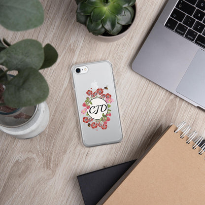 Personalized Phone case, Raspberry and Poppy Flowers for IPhone 16 pro max, Cottage Core IPhone Case, Custom phone Case with personalization