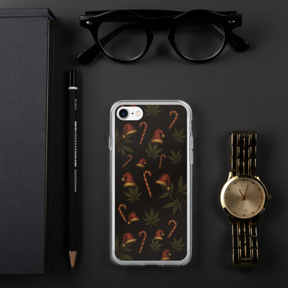 Christmas Stoner IPhone 17 Case, Canna Phone Cover, Holiday Stoner gifts, Candy cane and Santa Hat, Cute Stoner, IPHONE 17 pro max