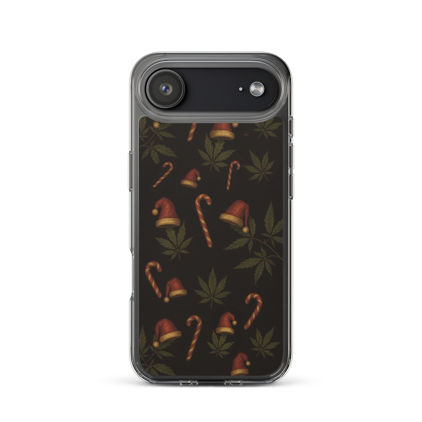 Christmas Stoner IPhone 17 Case, Canna Phone Cover, Holiday Stoner gifts, Candy cane and Santa Hat, Cute Stoner, IPHONE 17 pro max