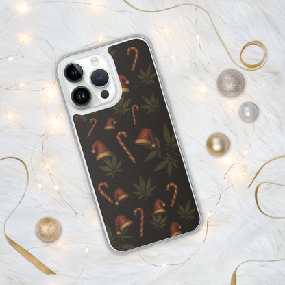 Christmas Stoner IPhone 17 Case, Canna Phone Cover, Holiday Stoner gifts, Candy cane and Santa Hat, Cute Stoner, IPHONE 17 pro max