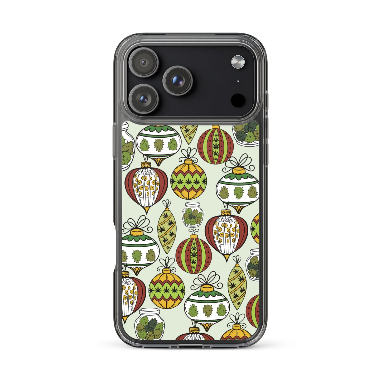 Cannabis Ornament IPhone Case, Christmas Weed IPhone Cover, Holiday Stoner Gift for Her or Him
