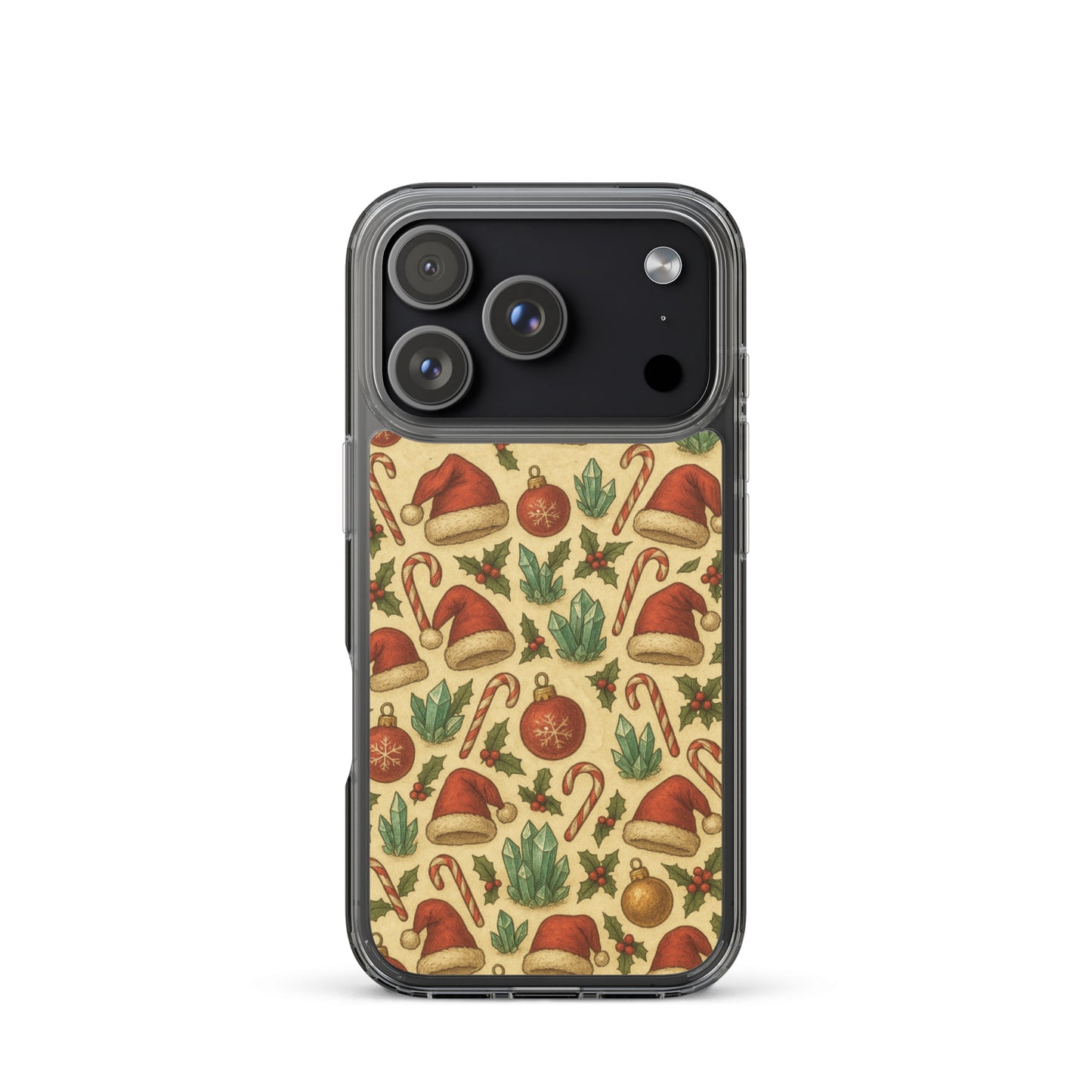 Christmas Santa Crystal IPhone Case, Vintage Holiday IPhone 17 pro max Cover,