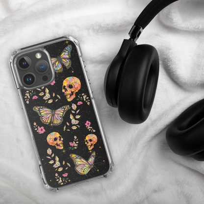 Butterfly Halloween Neon Skull Phone Case | Stoner Moon