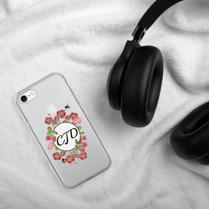 Personalized Phone case, Raspberry and Poppy Flowers for IPhone 16 pro max, Cottage Core IPhone Case, Custom phone Case with personalization
