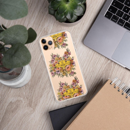 Virgo Zodiac Clear Case for iPhone, iPhone 15 pro max,, Moth phone case, Floral, Unique IPhone XR, butterfly phone, Insect Phone 16 Case