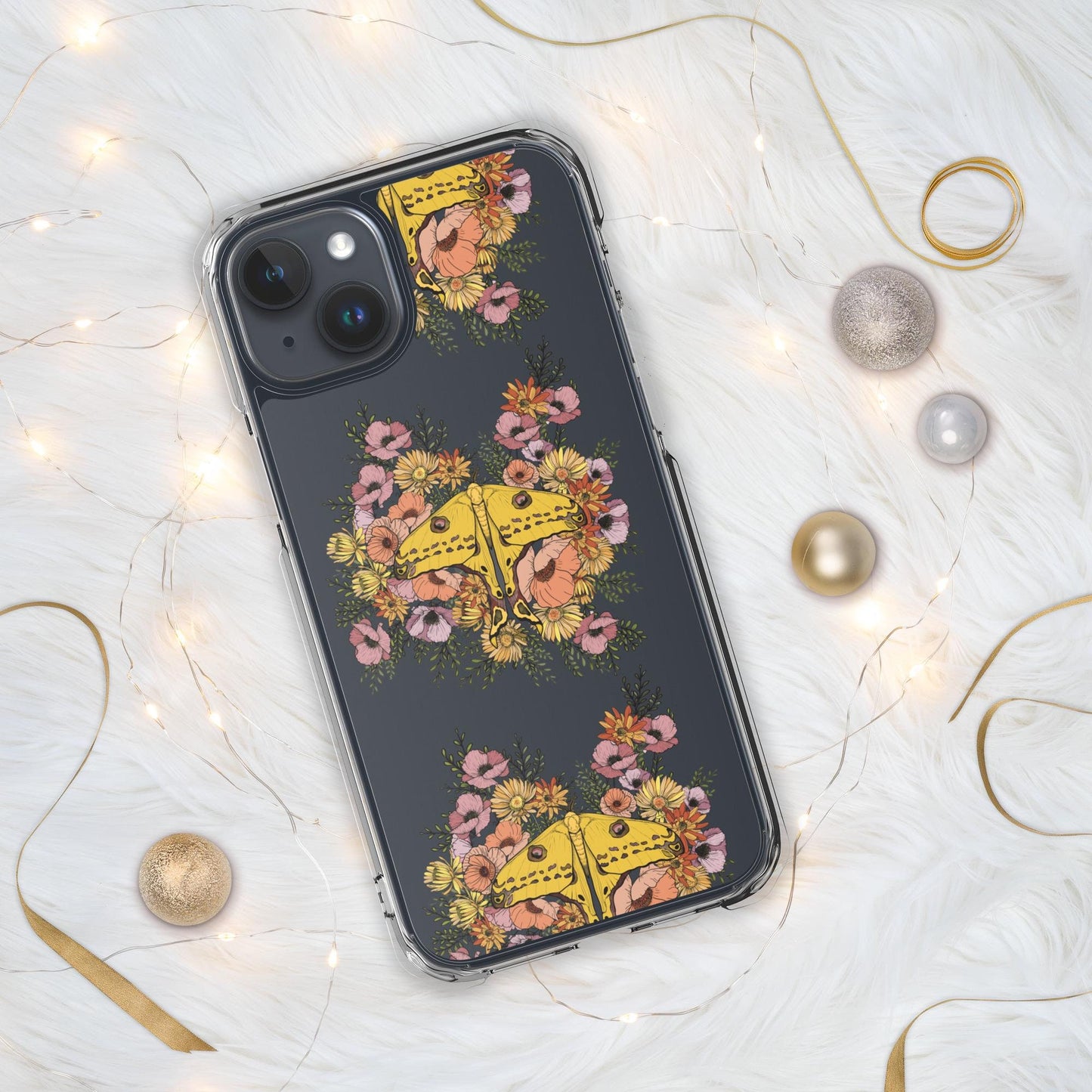 Virgo Zodiac Clear Case for iPhone, iPhone 15 pro max,, Moth phone case, Floral, Unique IPhone XR, butterfly phone, Insect Phone 16 Case