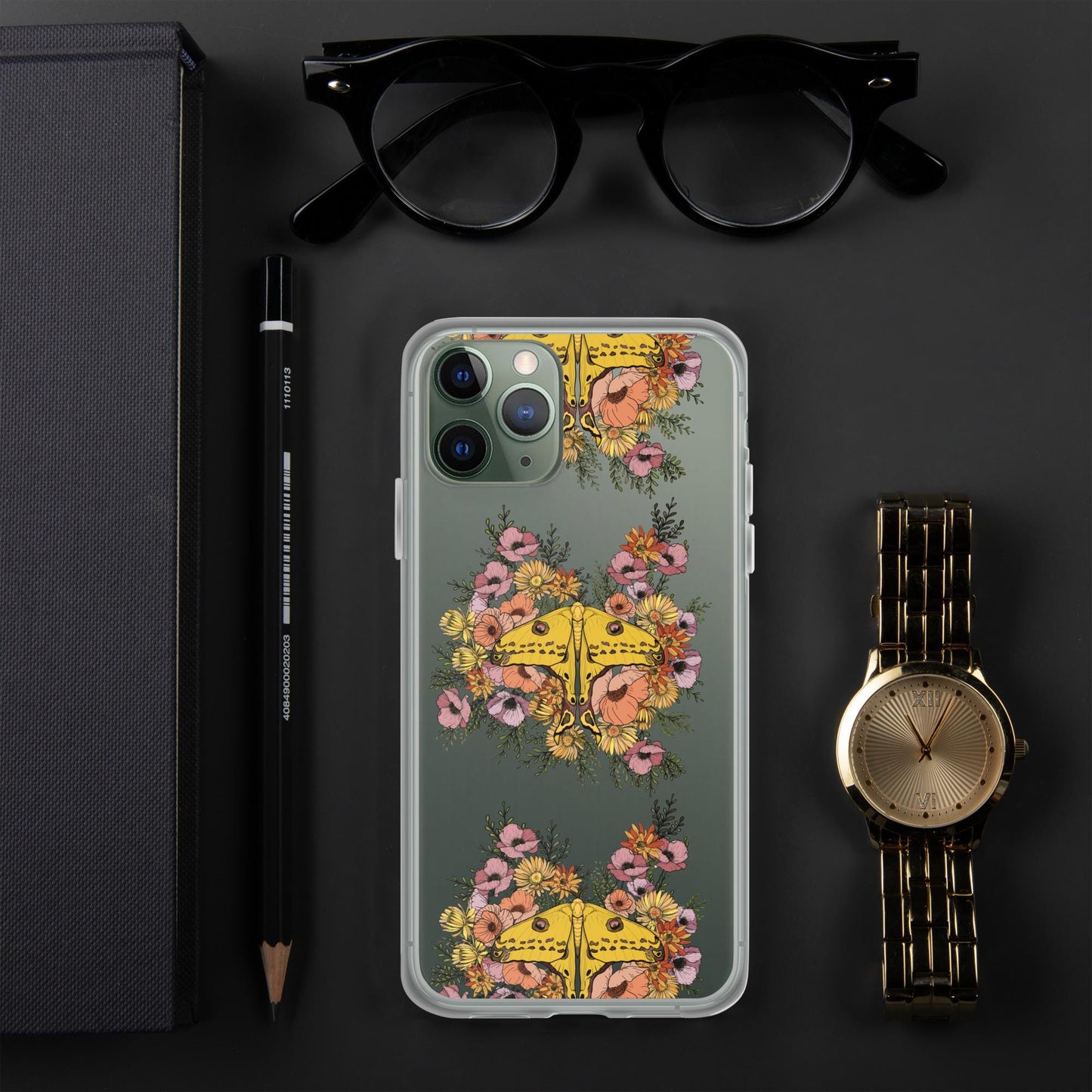 Virgo Zodiac Clear Case for iPhone, iPhone 15 pro max,, Moth phone case, Floral, Unique IPhone XR, butterfly phone, Insect Phone 16 Case