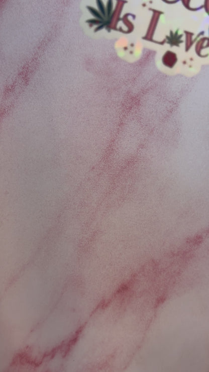 Holographic Valentines Stoner Sticker, Cute Cannabis Decal, All You Weed Is Love Sticker, Valentines stoner gift for her, Stoner Gifts,